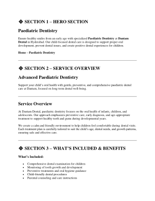 Paediatric Dentistry dantam