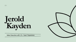 Jerold Kayden - A Decision-Driving Advisor - Boston, MA