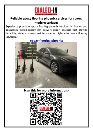 Reliable epoxy flooring phoenix services for strong modern surfaces