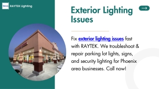 Exterior Lighting Issues