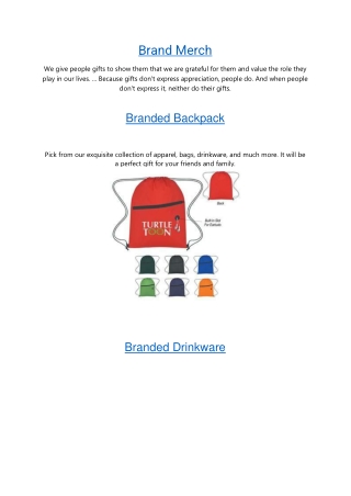 Brand Merch