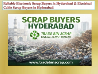 Reliable Electronic Scrap Buyers in Hyderabad & Electrical Cable Scrap Buyers in Hyderabad