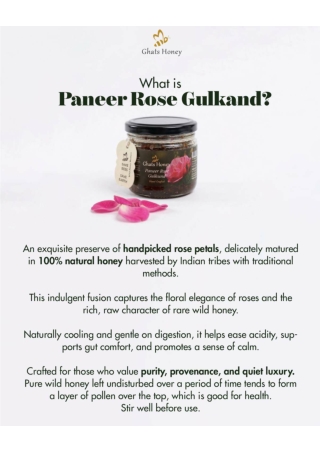 Traditional Panner Rose Gulakand - Wild Honey Hunters