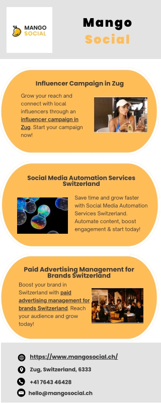 Influencer Campaign in Zug