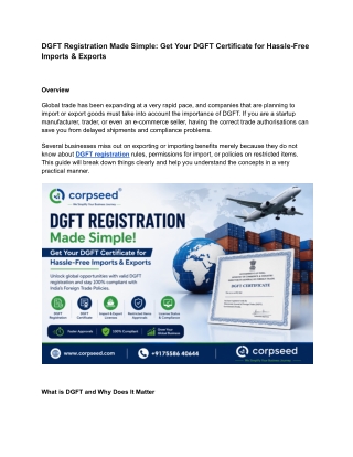 DGFT Registration Made Simple_ Get Your DGFT Certificate for Hassle-Free Imports & Exports