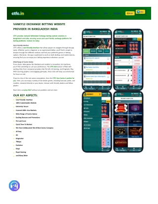 Vanky12 Exchange betting Website Provider In Bangladesh India