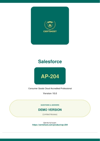 AP-204 Questions Answers, Dumps PDF, Practice Test, Brain Dumps, Quiz