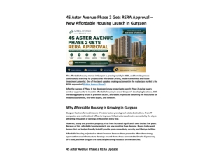 4S Aster Avenue Phase 2 – Affordable Housing Launch in Gurgaon