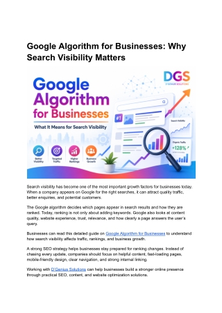 Google Algorithm for Businesses_ Why Search Visibility Matters