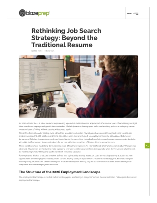 Rethinking Job Search Strategy Beyond the Traditional Resume