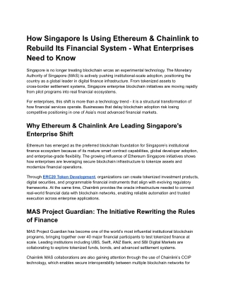 How Singapore Is Using Ethereum & Chainlink to Rebuild Its Financial System - What Enterprises Need to Know - 22_05_2026