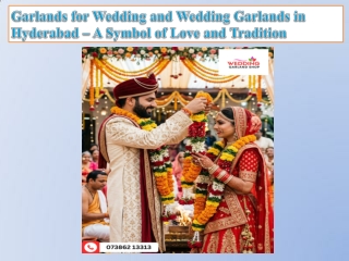 Garlands for Wedding and Wedding Garlands in Hyderabad – A Symbol of Love and Tradition