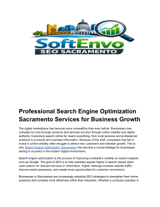 Professional Search Engine Optimization Sacramento Services for Business Growth