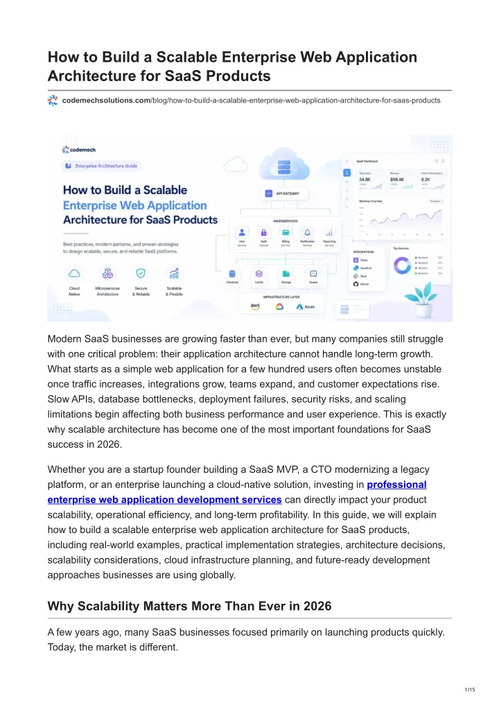 PPT - How to Build a Scalable Enterprise Web Application Architecture ...