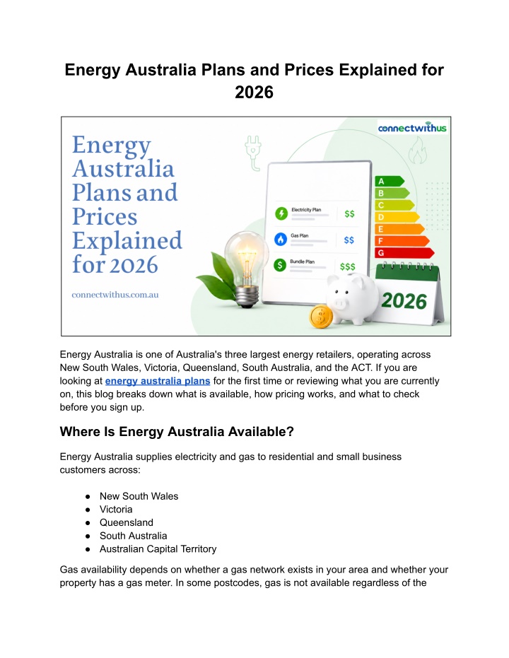 PPT - Energy Australia Plans and Prices Explained for 2026 PowerPoint ...