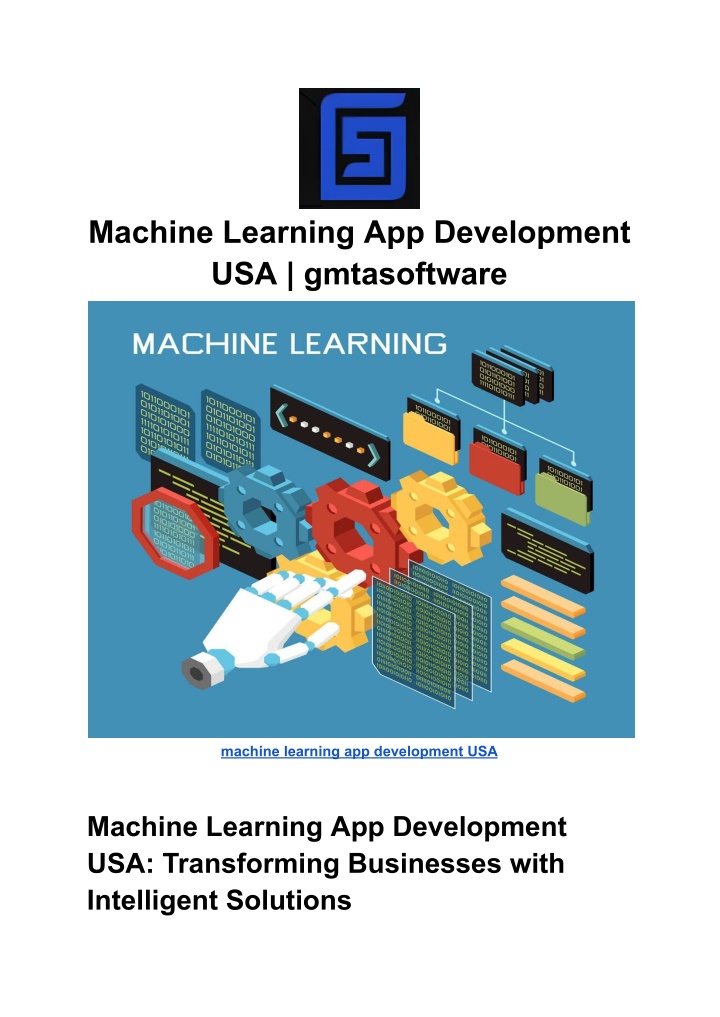 PPT - Machine Learning App Development USA | gmtasoftware PowerPoint ...