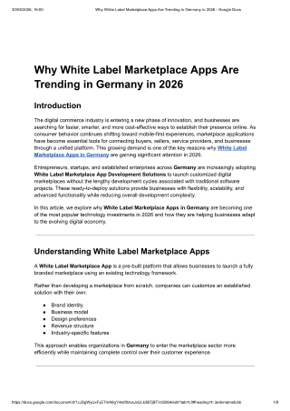 Why White Label Marketplace Apps Are Trending in Germany in 2026