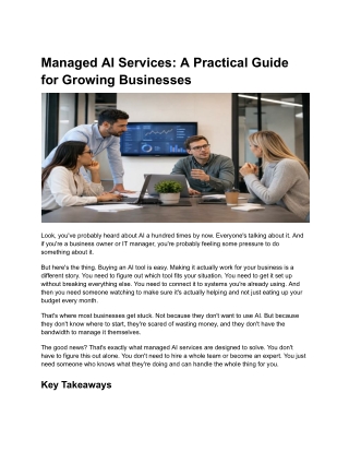The Ultimate Managed AI Services Guide for Business Growth
