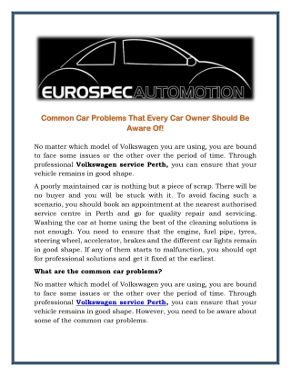 Common Car Problems That Every Car Owner Should Be Aware Of