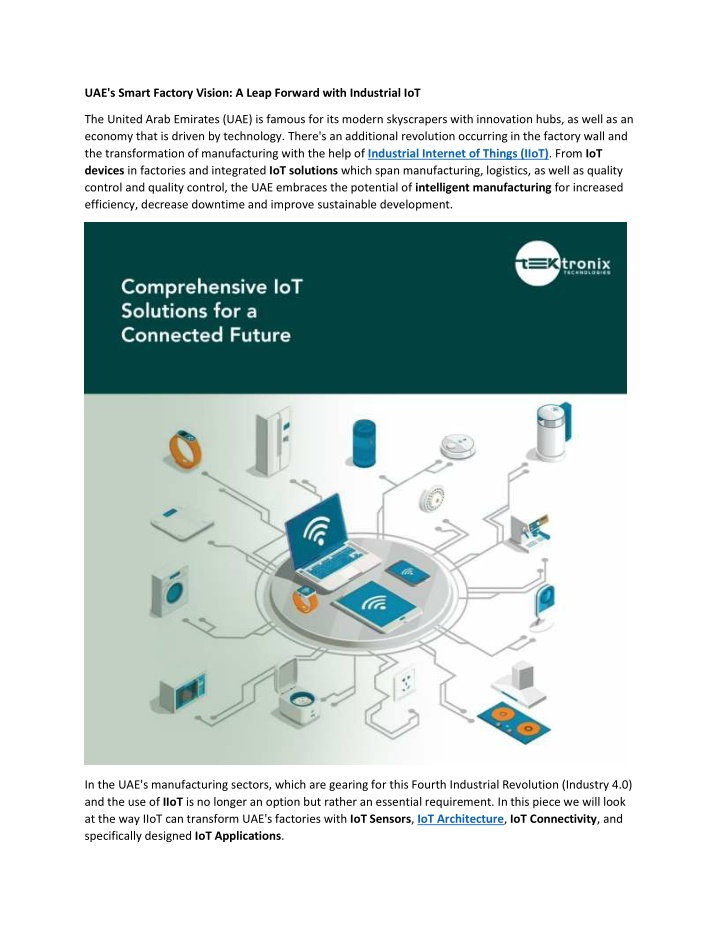 PPT - UAE's Smart Factory Vision A Leap Forward with Industrial IoT ...