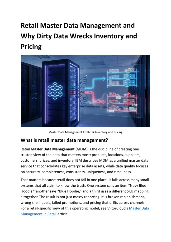 PPT - Master Data Management for Retail Inventory and Pricing ...