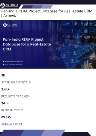 Pan-India RERA Project Database for Real-Estate CRM | Actowiz