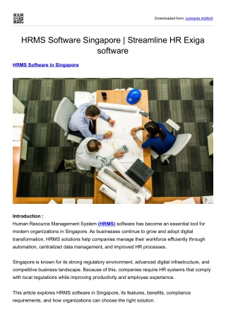 HRMS Software Singapore
