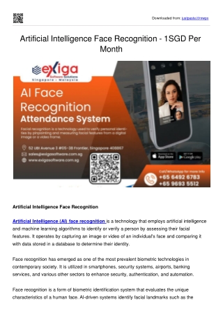 Artificial Intelligence Face Recognition