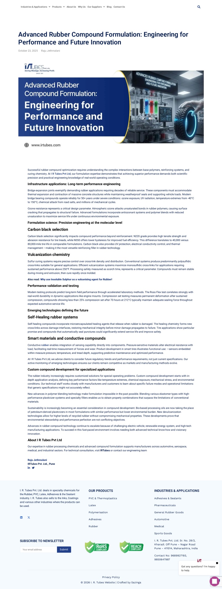 PPT - Advanced Rubber Compound Formulation: Engineering for Performance ...