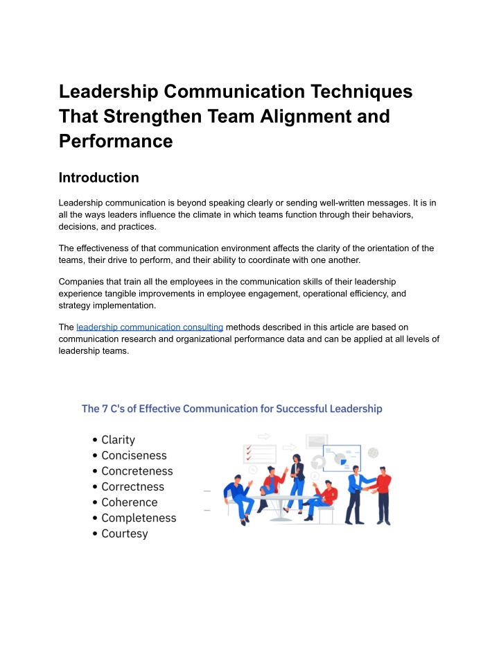 PPT - Leadership Communication Techniques That Strengthen Team ...