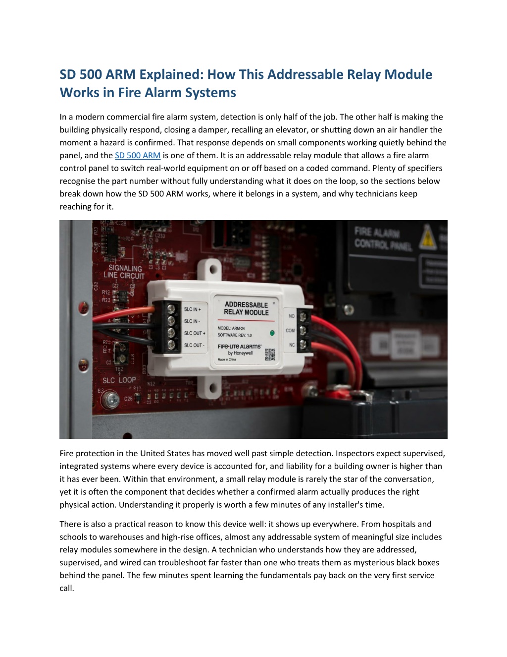 PPT - SD 500 ARM Explained - How This Addressable Relay Module Works in ...