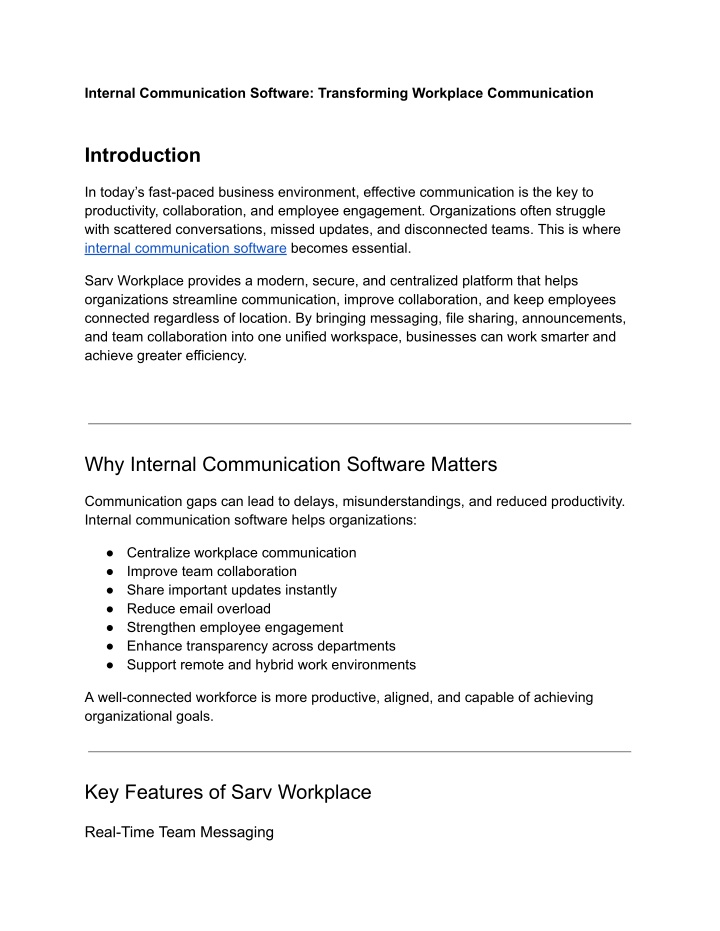PPT - Internal Communication Software: The Foundation of Connected ...
