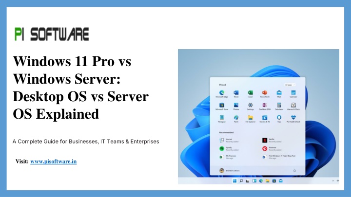 PPT - Windows 11 Pro vs Windows Server Desktop OS vs Server OS ...