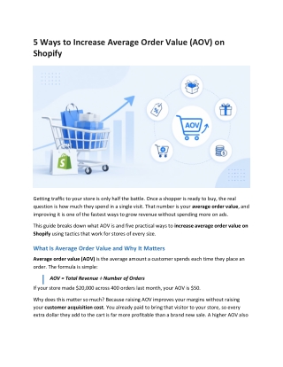 5 Ways to Increase AOV on Shopify