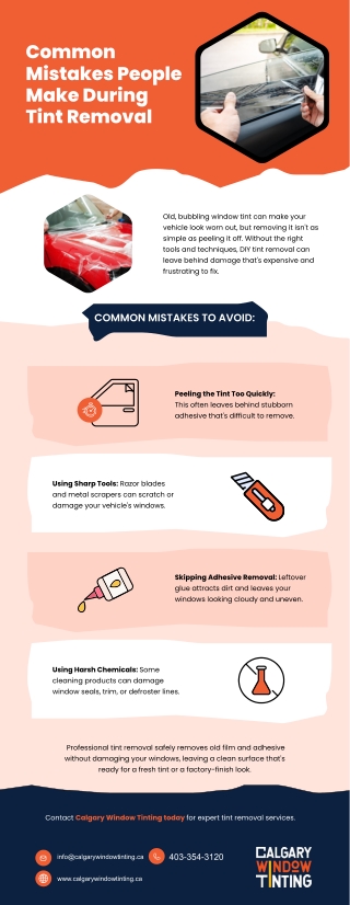 Common Mistakes People Make During Tint Removal