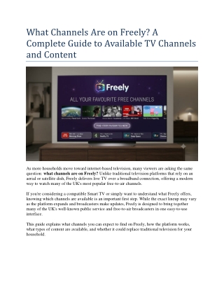 What Channels Are on Freely