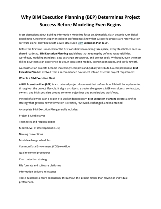 Why BIM Execution Planning (BEP) Determines Project Success Before Modeling Even