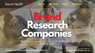 Growth with Brand Tracking Studies by Brand Health AU