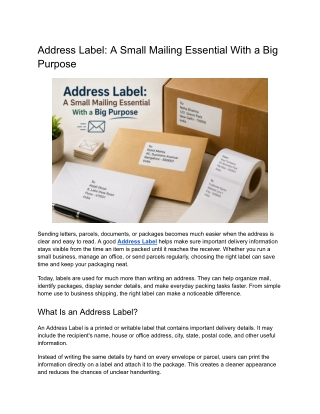 Address Label_ A Small Mailing Essential With a Big Purpose