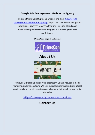 Google Ads Management Melbourne Agency,primegendigital.com.au