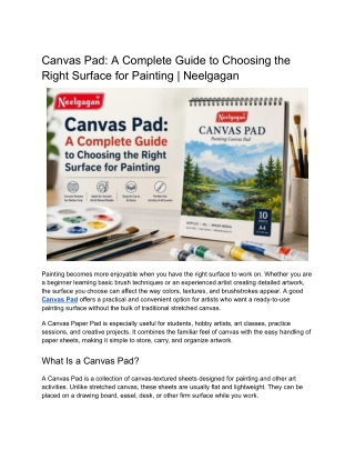 Canvas Pad_ A Complete Guide to Choosing the Right Surface for Painting _ Neelgagan