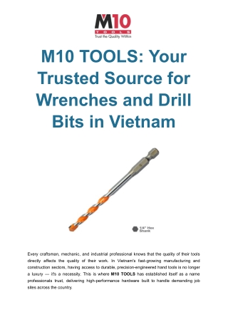 Power Tool Accessories Vietnam | Industrial Solutions by M10