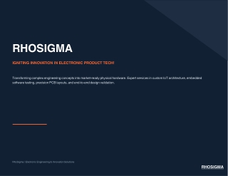 Transforming Ideas into Intelligent Electronic Products