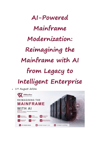 AI-Powered Mainframe Modernization for Enterprises