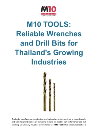 Tool Box Thailand | Durable Storage Solutions by M10