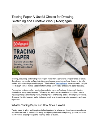 Tracing Paper A Useful Choice for Drawing, Sketching and Creative Work _ Neelgagan
