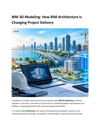 BIM 3D Modeling How BIM Architecture Is Changing Project Delivery