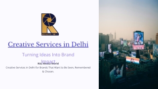 Creative Services in Delhi for Branding, Advertising & Digital Marketing