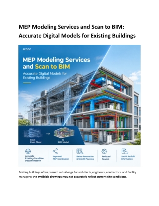 MEP Modeling Services and Scan to BIM Accurate Digital Models for Existing Buildings