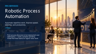 Robotic Process Automation Services for Smarter Business Operations